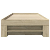 Bed Frame without Mattress Sonoma Oak 75x190 cm Small Single Engineered Wood 3295529