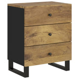 ZNTS Bedside Cabinet 50x33x62 cm Solid Wood Mango&Engineered Wood 350663