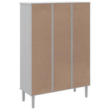 Bookcase SENJA Rattan Look White 90x35x130 cm Solid Wood Pine 358062