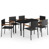Garden Dining Set Black 3099416