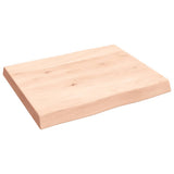 Table Top 60x50x cm Untreated Solid Wood Live Edge 363868