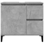 ZNTS 3 Piece Bathroom Furniture Set Concrete Grey Engineered Wood 3324946