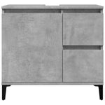 3 Piece Bathroom Furniture Set Concrete Grey Engineered Wood 3324946
