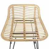 Bar Chairs 2 pcs Natural Rattan 285232