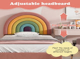 Upholstered bed 90*190, withted frame and headboard, youth bed, for adults & teenagers, wooden WF311460AAR