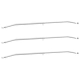 Tarpaulin Bracket for Trailers 3 pcs Silver 102-155 cm Aluminum 42020520