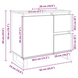 Bathroom Cabinet Sonoma Oak 65x33x60 cm Engineered Wood 849678