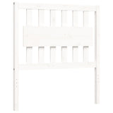 Bed Frame without Mattress White Single Solid Wood Pine 3192392
