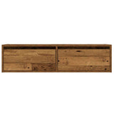 TV Cabinet with LED Lights Old Wood 100X35.5x25 cm 860245