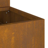 Garden Planter Rusty 90 x 90 x 35 cm Weathering Steel 865840