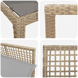 Garden Dining Set 9 pcs Beige Poly rattan 3334885