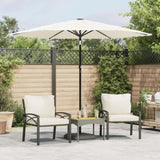 Garden Parasol with Steel Pole White 268x268x226 cm 4005104