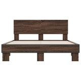 Bed Frame without Mattress Brown Oak 120x200 cm 3280201