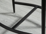 Breakfast Bar Stools Set of 2, Microfibre Upholstered Barstools, Industrial Bar Chairs with Curved T3398P328291