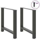 Dining Table Legs Anthracite 2 pcs 70x cm Steel 4013310