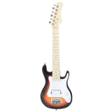Electric Guitar for Kids with Bag Brown and White 3/4 30" 70195