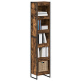 Book Cabinet Smoke Oak 40 x 30 x 189.5 cm Engineered Wood 886380