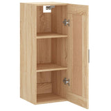 Wall Mounted Cabinet Sonoma Oak 34.5x34x90 cm Engineered Wood 830511