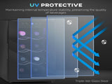 Mini Table Top Wine Fridge, 8 Bottle, 17L, 8-18&degC, 26.5cm Quiet Under Counter Wine Cooler Fridge T3398P343508