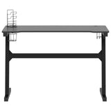 Gaming Desk LED with Z Shape Black 110x60x75 cm 325420