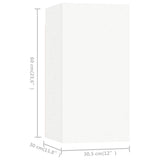 4 Piece TV Cabinet Set White Engineered Wood 3078674