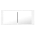 ZNTS LED Bathroom Mirror Cabinet White 100x12x45 cm Acrylic 804980