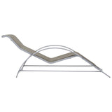 Sun Lounger Taupe Textilene, Aluminium, Steel Standard 310538