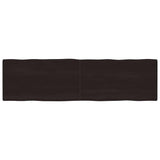 Table Top Dark Brown 220x60x cm Treated Solid Wood Live Edge 364057