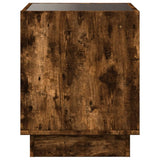 Bedside Table with Infinity LED Smoked Oak 50x50x50 cm 3284088