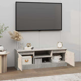 TV Cabinet with Door Concrete Grey 102x30x36 cm 823354