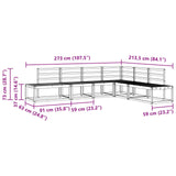 Outdoor Sofa Set 6 Piece Natural Solid Acacia Wood 3366957
