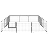 Dog Kennel Black 18 m Steel 3082130