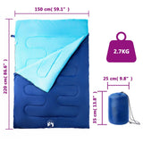 Double Sleeping Bag with Pillows for Adults Camping 3-4 Seasons 94447