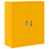 Storage Cabinet 2 pcs Mustard Yellow 90 x 40 x 175 cm Steel 3438720