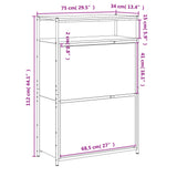 Shoe Cabinet Sonoma Oak 75x34x112 cm Engineered Wood 840035