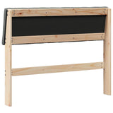 Upholstered Headboard Dark Grey 100 cm Solid Pine Wood 879245