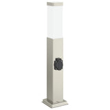 Bollard Lights with Outlet 3 pcs 50 cm Stainless Steel IP44 4006060