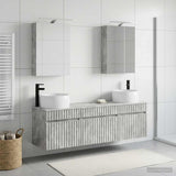 Bathroom Cabinet Set 5 pcs Concrete Grey Engineered Wood 3406634