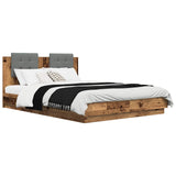 Bed Frame with Headboard Old Wood 160 x 200 cm Engineered Wood 3416337