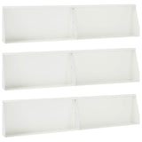 Retaining Wall 6 pcs 100 x 12 x 50 cm Steel White 3449129