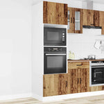 Oven Cabinets 2 pcs Lucca Old Wood Engineered Wood 3315049