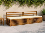 2-Piece Bench Cushions SOEST 2 pcs 100% Polyester Cream 949173