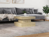 Coffee Table with LED Lights Sonoma Oak 50x50x40 cm 839842