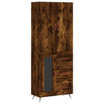 Highboard Smoked Oak 69.5x34x180 cm Engineered Wood 3195936