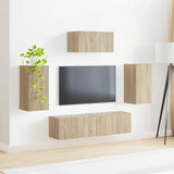 TV Cabinet Set Wall-mounted 5 pcs Sonoma Oak Engineered Wood 3409071