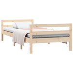 ZNTS Bed Frame without Mattress 80x200 cm Solid Wood Pine 821629