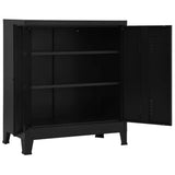 Storage Chest Black Steel Standard Storage Chest Rectangular 145356