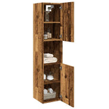 Bathroom Hanging Cabinet Old Wood 30x30x130 cm Engineered Wood 856221