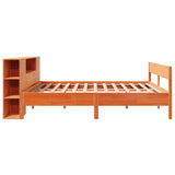 Bookcase Bed without Mattress Wax Brown 180x200 cm Super King Solid Wood Pine 3322941