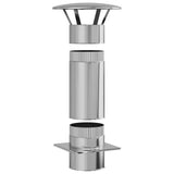 Chimney Extension Silver 35 x 35 x 65 cm Stainless Steel 42008445